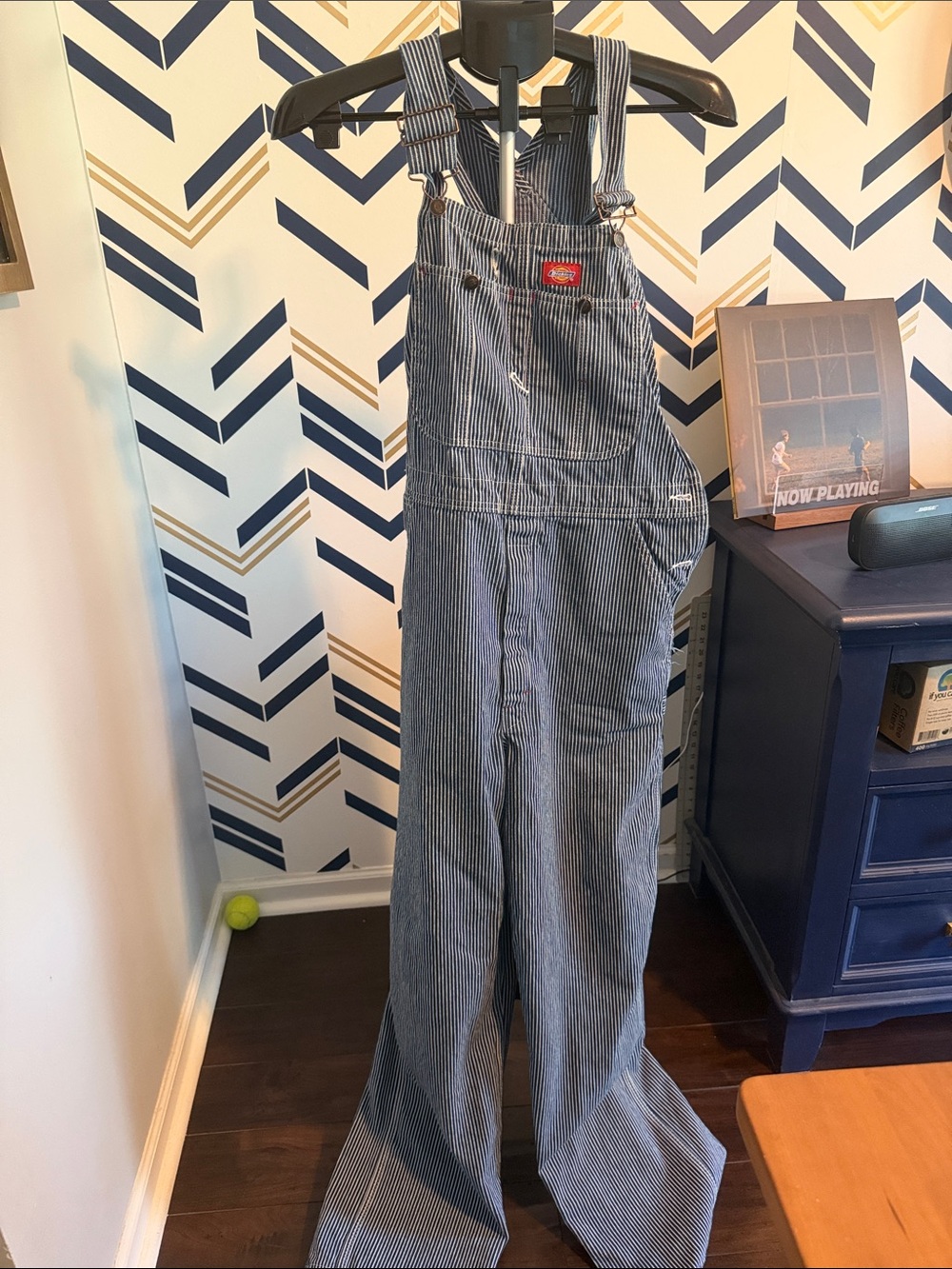 Dickies hickory striped bib overalls